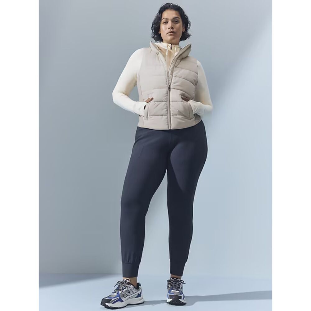Athleta Women Taupe Purple "Salutation" Pull On Cargo Jogger Pants size 1X
